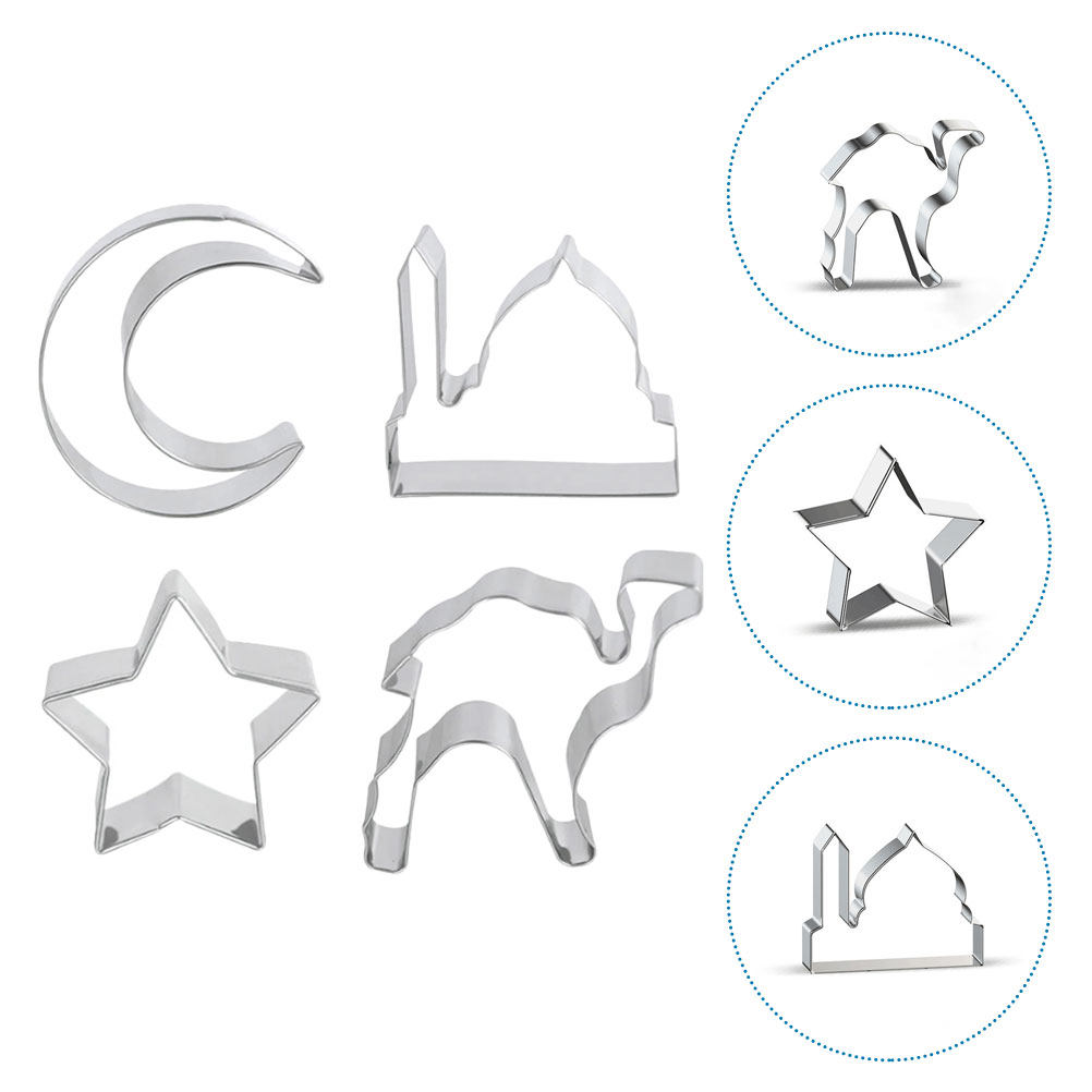 Kitchen Baking Supplies - ステンレス製ビスケットカッター1セット、クッキー型セット、星型とラクダ型、ベーキング用品、キッチン用クッキーカッター