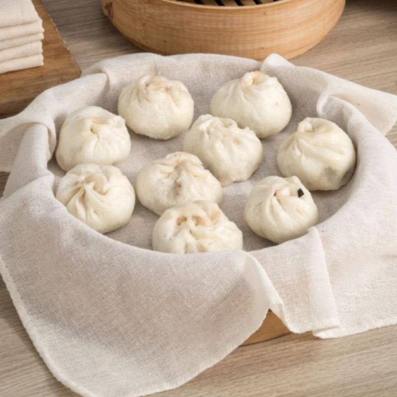 Kitchen Baking Drawer - **3 個 40/60 センチメートル純綿蒸し布家庭用引き出し布蒸し米と饅頭マットラウンド綿ガーゼキッチン蒸し器**