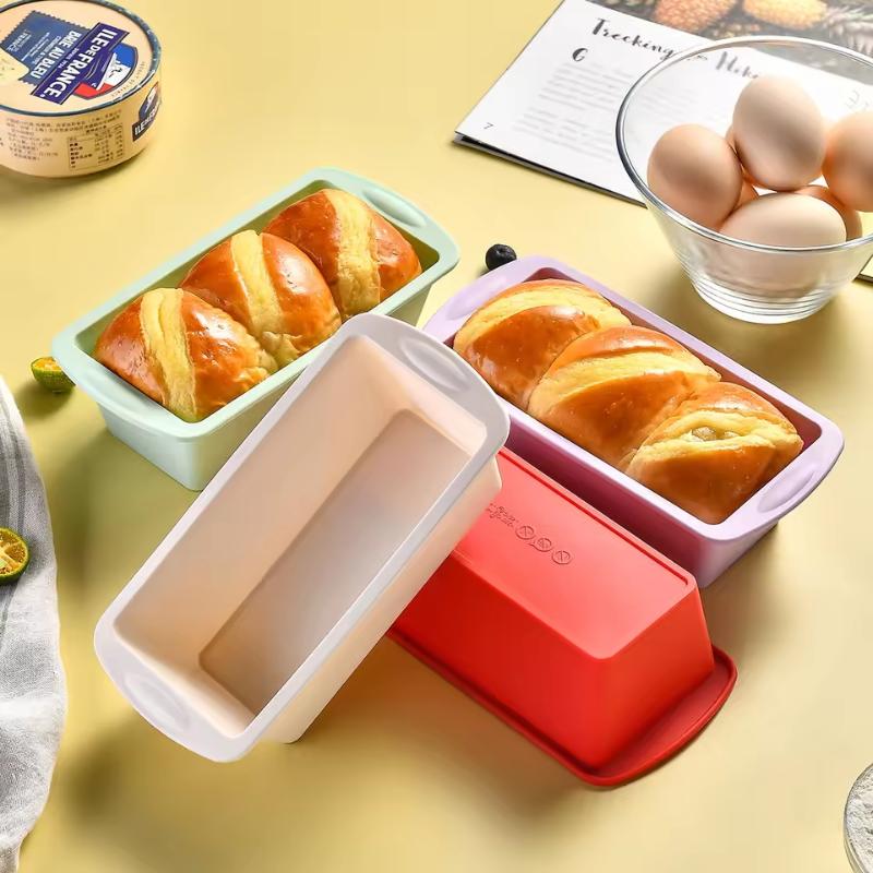 Kitchen Baking Supplies - 1/4個入り 家庭用 長方形 シリコンモールド キャンディ トースト型