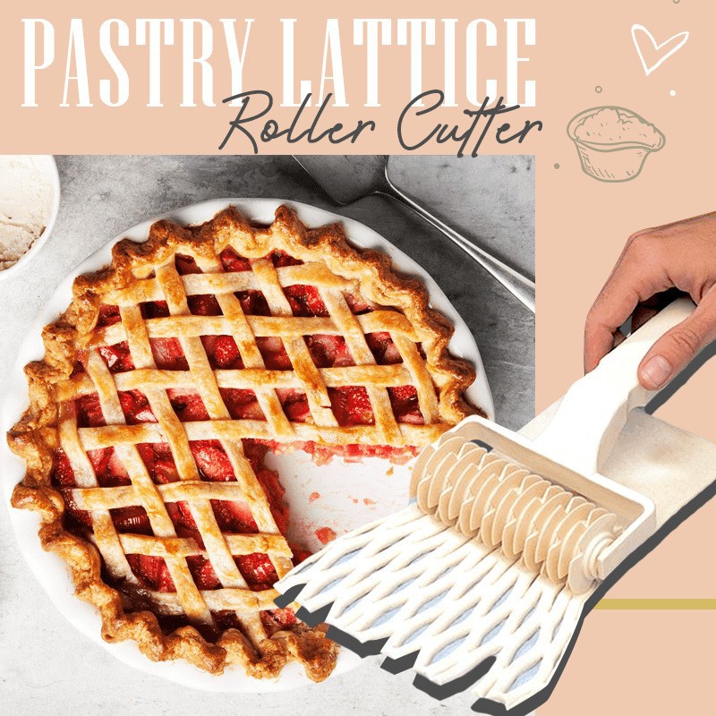 Kitchen Roller Baking - 1pc、ペストリー格子ローラーカッター、パイペストリー生地カッターローラーホームベーキング生地クッキーパイホームキッチンベーキングツール