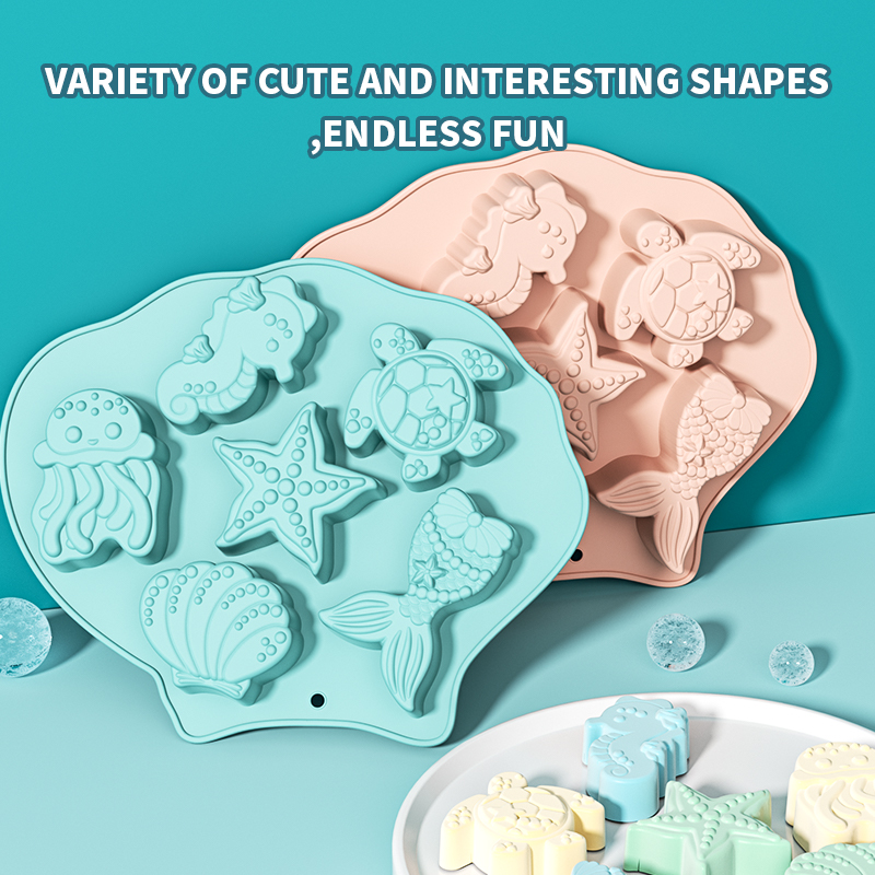 オーシャンフォンダンシリコンモールドシェルマーメイドテールタ - Kitchen Baking Utensils のレビューと価格