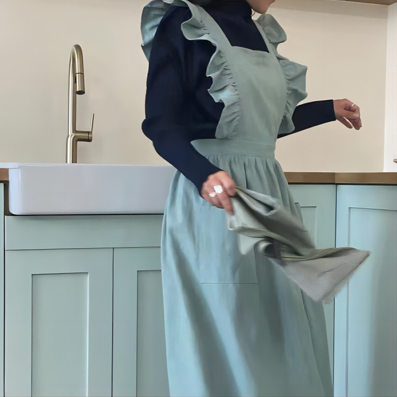 1PC フランス牧歌的な花屋芸術的なコットンリネンヴィンテー - Kitchen Baking のレビューと価格