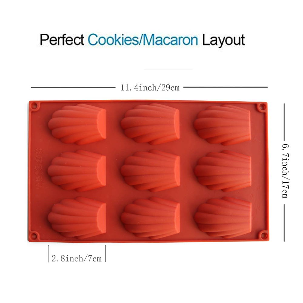 2ピース/セットシリコンクッキーパン9個,成形,焦げ付き防止 - Kitchen Baking Utensils のレビューと価格