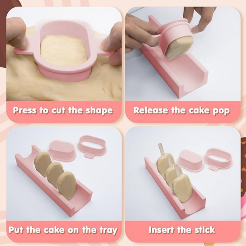 ケーキポップ型セット（トレイ付き）ノンスティック再利用可能ケ - Kitchen Baking Tray のレビューと価格