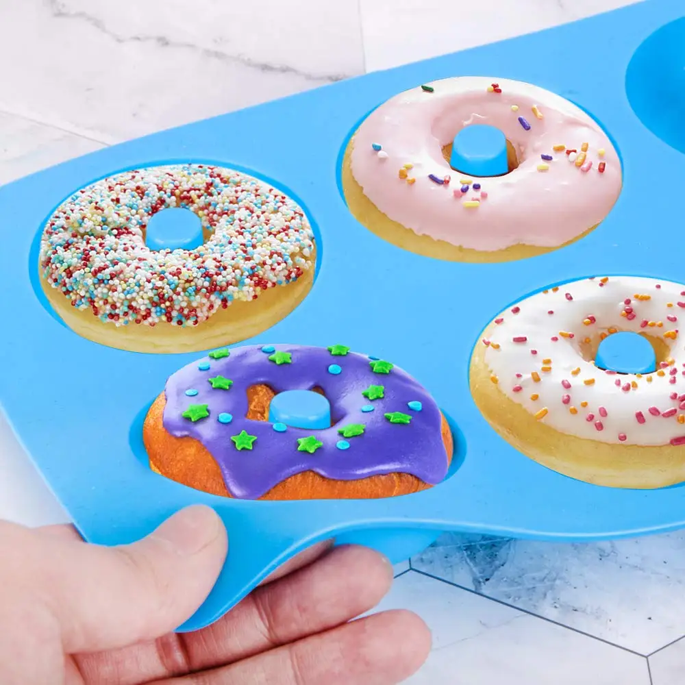 6 穴シリコーンドーナツ型ベーキングパンノンスティックベーキ - Kitchen Baking Utensils のレビューと価格