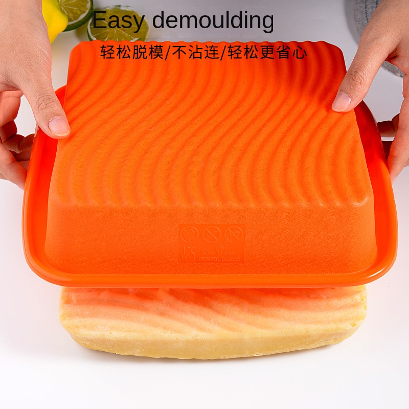 焦げ付き防止シリコンスクエアケーキパン、DIYベーキングモー - Kitchen Baking Utensils のレビューと価格