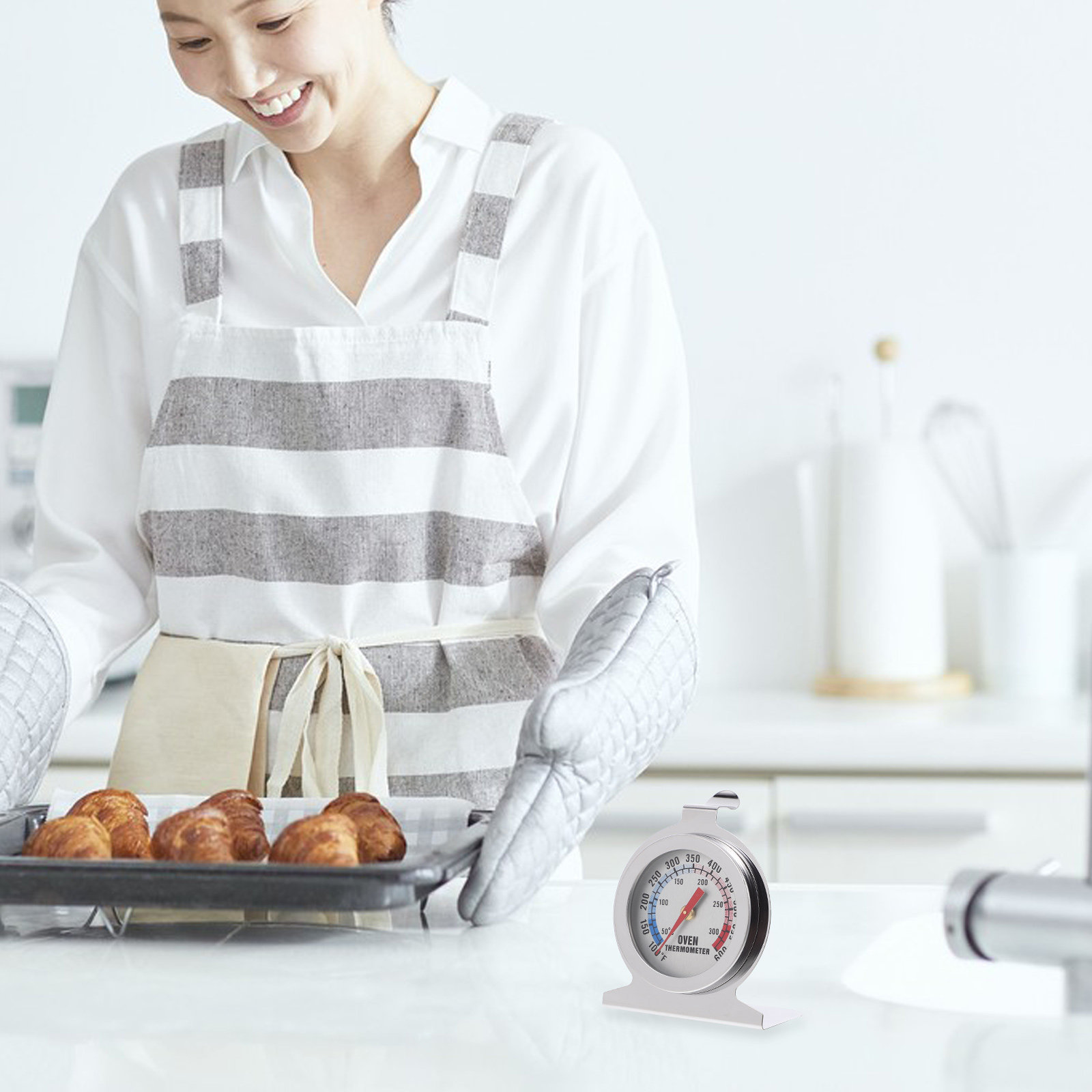 金属製オーブン温度計 ステンレス製 正確なキッチン温度計 ベ - Kitchen Baking Oven のレビューと価格