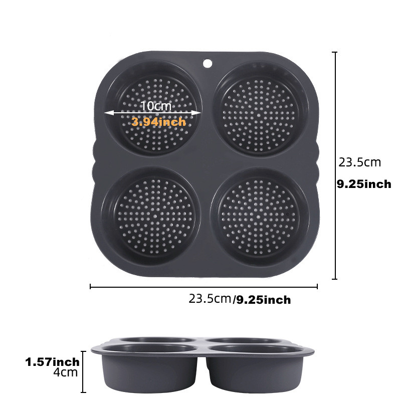 ハンバーガーバン型ノンスティック食品グレードシリコーンパンロ - Kitchen Baking Utensils のレビューと価格