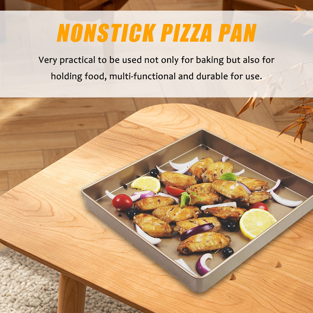 正方形ピザ焼き型 ノンスティック 高光沢 耐傷性 ケーキ・パ - Kitchen Baking Tray のレビューと価格