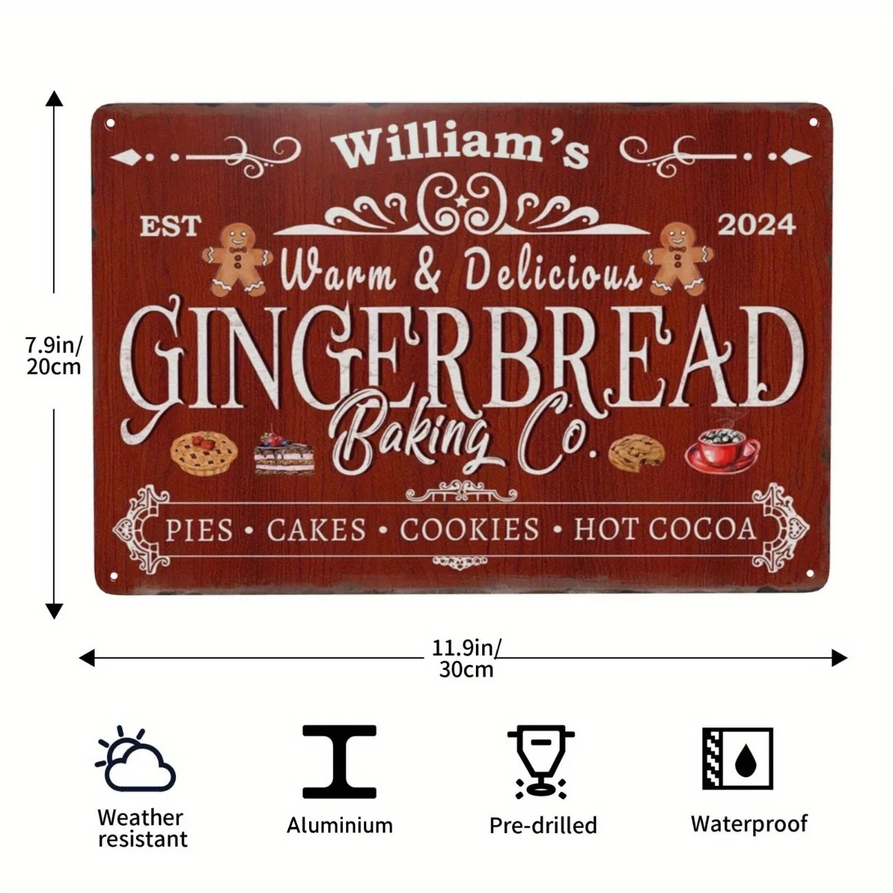1個のパーソナライズされたジンジャーブレッドベーキング会社の - Kitchen Baking のレビューと価格