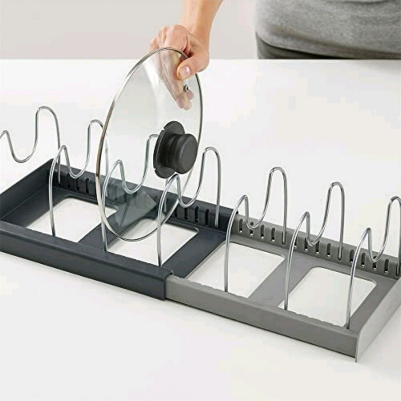 鍋、フライパン、蓋、ベーキングトレイ用の調整可能・拡張可能な - Kitchen Baking Drawer のレビューと価格