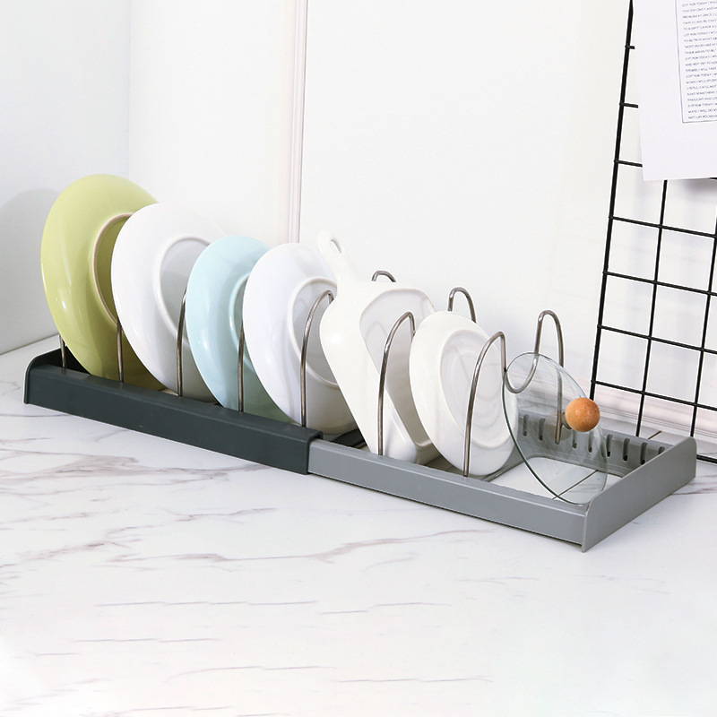 鍋、フライパン、蓋、ベーキングトレイ用の調整可能・拡張可能な - Kitchen Baking Drawer のレビューと価格