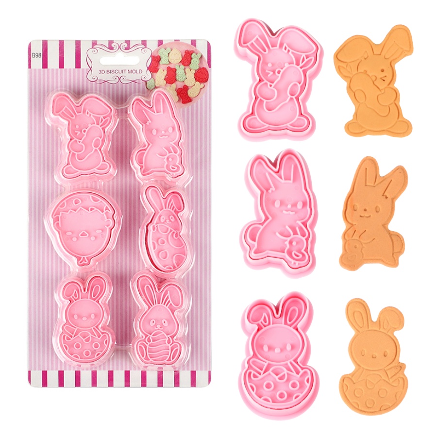 6 ピース/セットイースターバニークッキーカッターキッチンフ - Kitchen Baking Set のレビューと価格