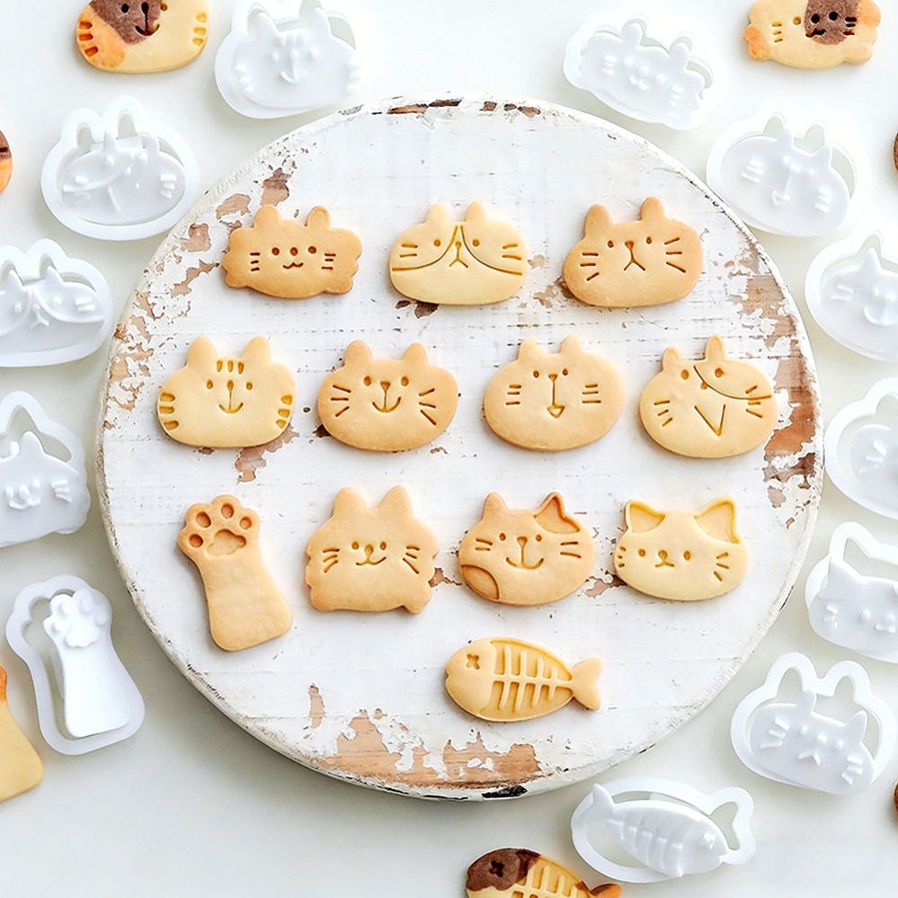 かわいい子猫DIYスタンプクッキーカッター焼き型ベーキングア - Kitchen Baking Supplies のレビューと価格
