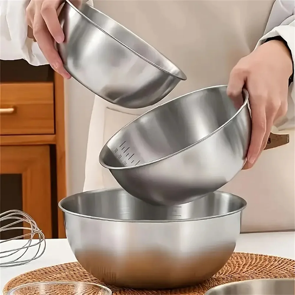 1～3個のステンレス製ボウルセット、計量機能付き、調理、ベー - Kitchen Baking Set のレビューと価格