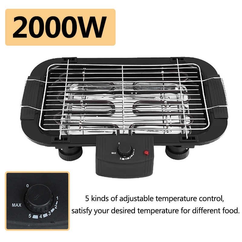 家庭用無煙グリル 2000 ワット多機能電気グリドルベーキン - Kitchen Baking Tray Organiser のレビューと価格
