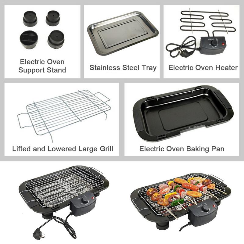 家庭用無煙グリル 2000 ワット多機能電気グリドルベーキン - Kitchen Baking Tray Organiser のレビューと価格