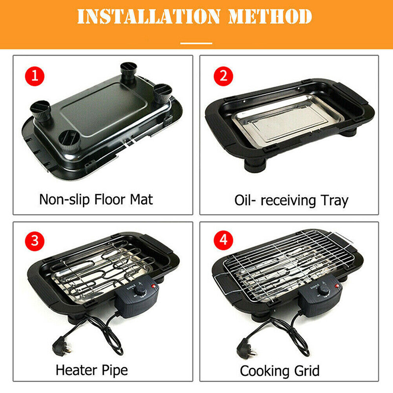 家庭用無煙グリル 2000 ワット多機能電気グリドルベーキン - Kitchen Baking Tray Organiser のレビューと価格