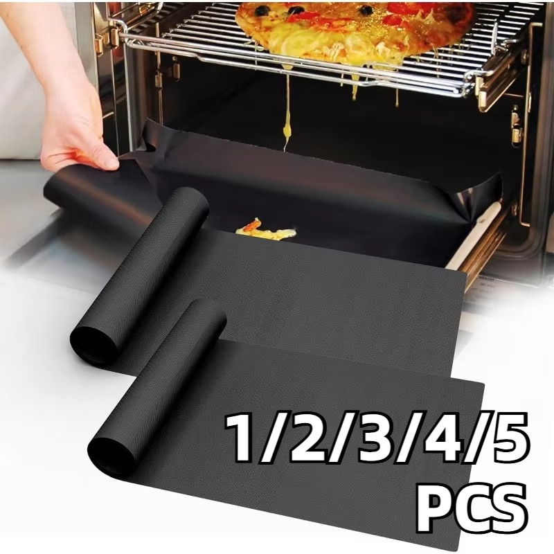 1/2/3/4/5 個黒バーベキューグリルマットオーブンベー - Kitchen Baking Oven のレビューと価格