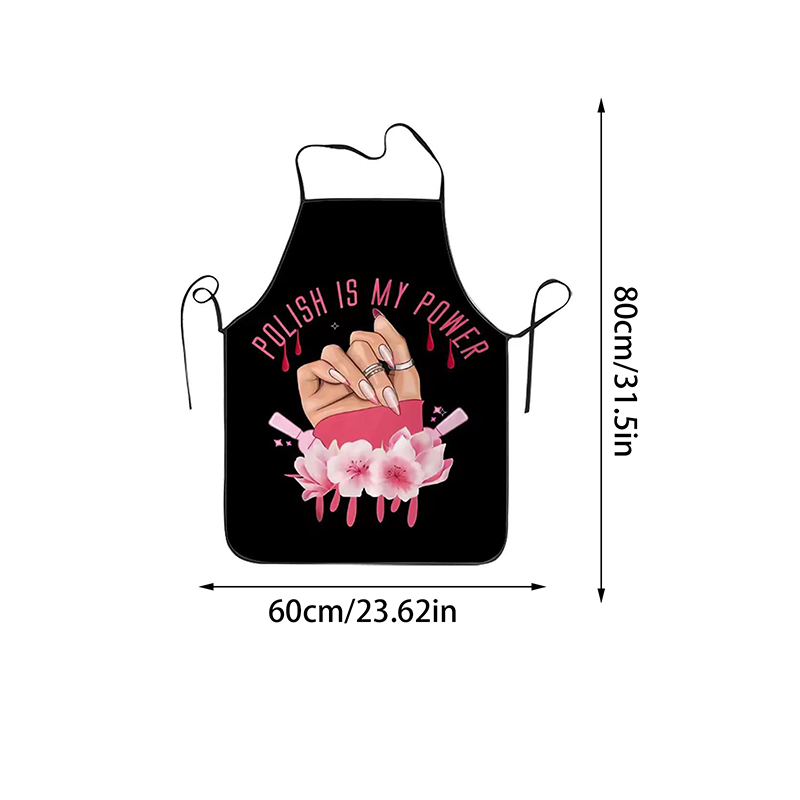 1 個ネイルアート印刷美容キッチン女性エプロン家庭用クリーニ - Kitchen Baking のレビューと価格