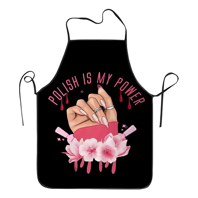 1 個ネイルアート印刷美容キッチン女性エプロン家庭用クリーニ - Kitchen Baking のレビューと価格