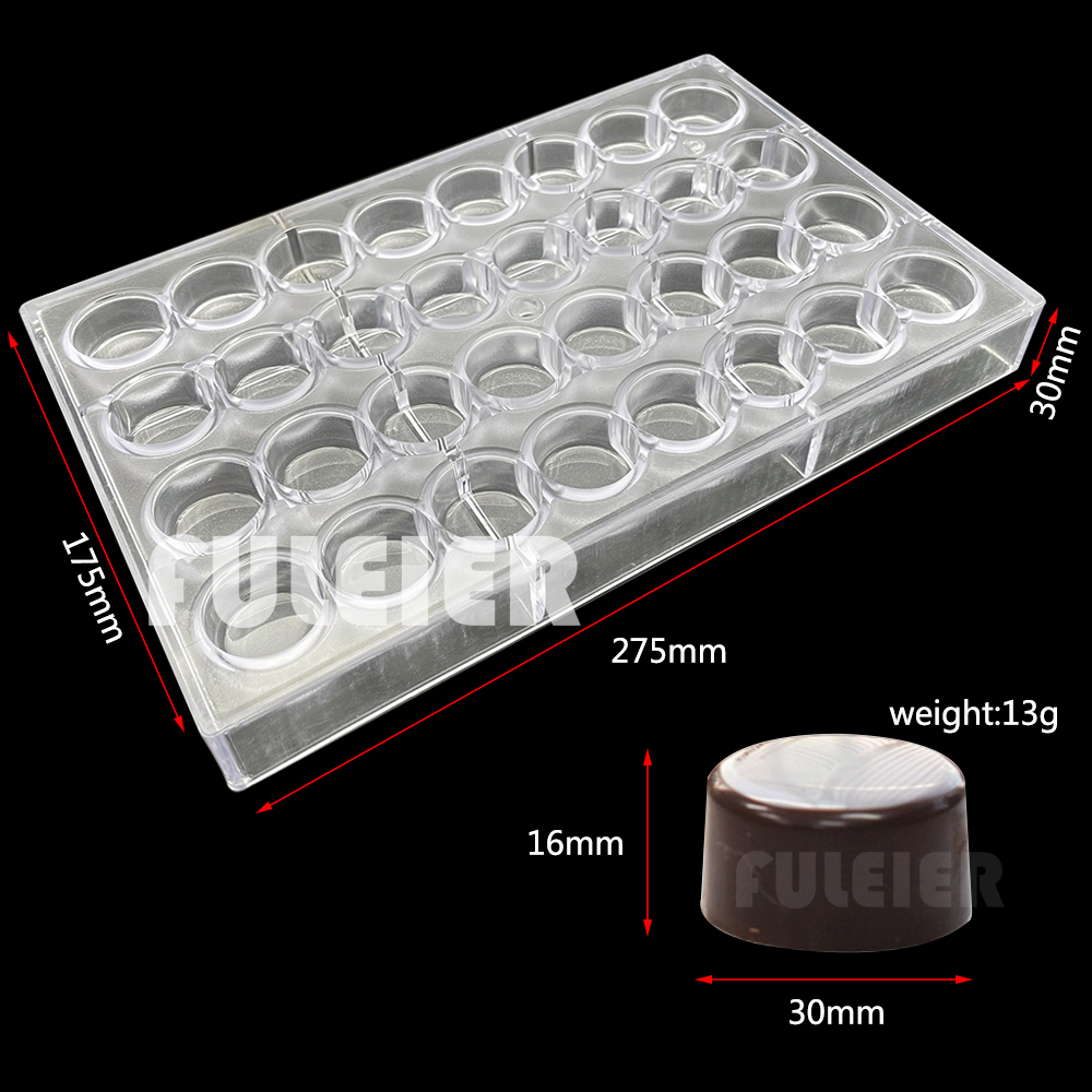 32 穴ラウンド形状ポリカーボネートチョコレート型ベーキング - Kitchen Baking Utensils のレビューと価格