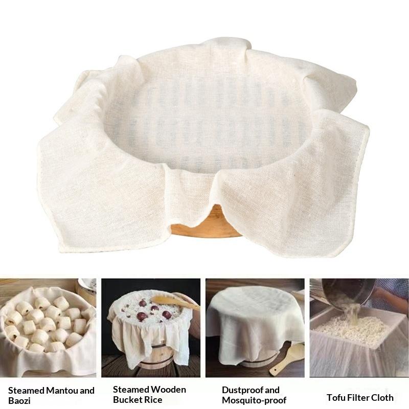 3 個純綿蒸し布家庭用引き出し布蒸し米と饅頭マットラウンド綿 - Kitchen Baking Drawer のレビューと価格