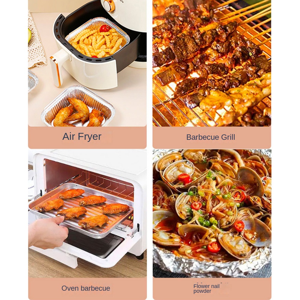 20CM エアフライヤー アルミホイルパン 油防止 食品容器 - Kitchen Baking Tray のレビューと価格