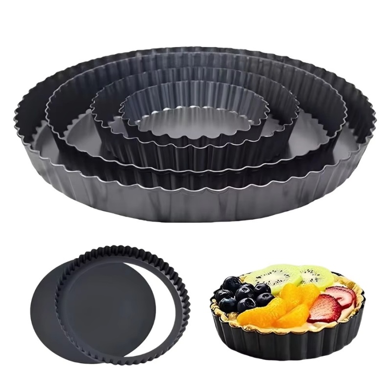 1個入り 取り外し可能な底面溝付きタルトパン ノンスティック - Kitchen Baking Tray のレビューと価格