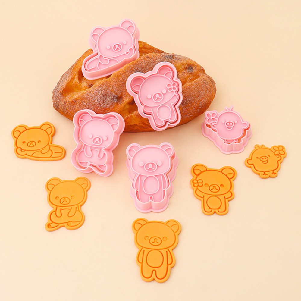 クッキーカッター漫画のクマのビスケット型スタンプキッチンベー - Kitchen Baking Supplies のレビューと価格