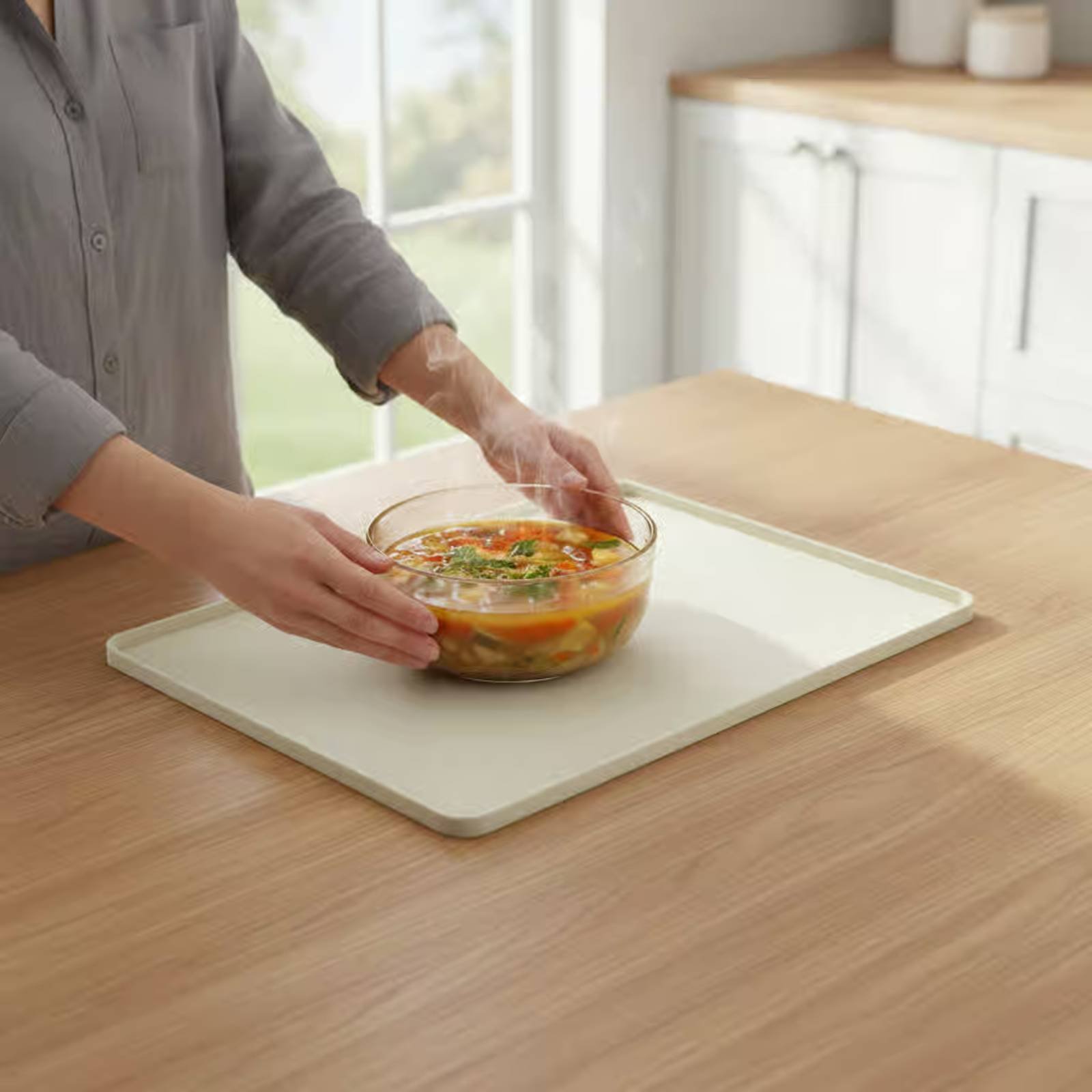 シリコン製電子レンジトップマット 柔軟な電子レンジトッププロ - Kitchen Baking Tray のレビューと価格