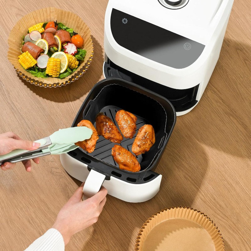 再利用可能なシリコンエアフライヤーライナー耐熱ノンスティック - Kitchen Baking Tray のレビューと価格