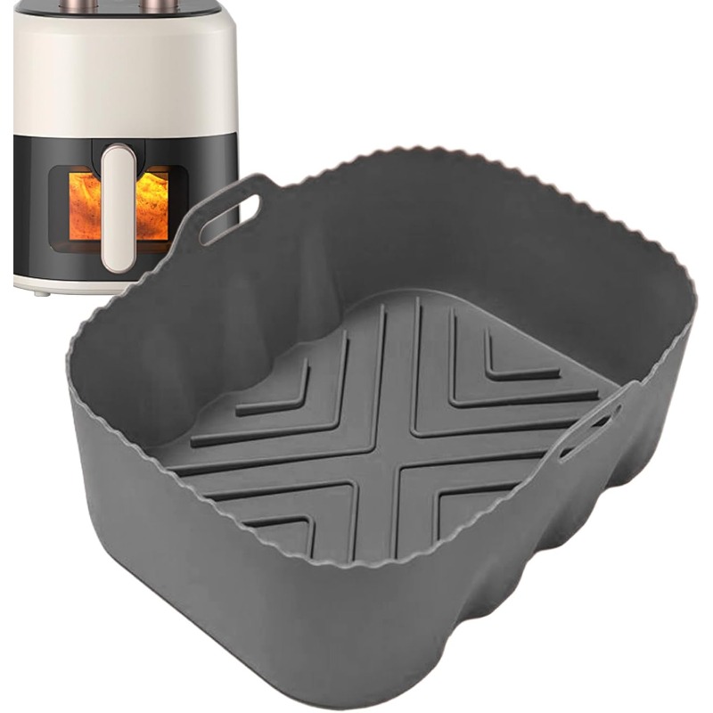 再利用可能なシリコンエアフライヤーライナー耐熱ノンスティック - Kitchen Baking Tray のレビューと価格